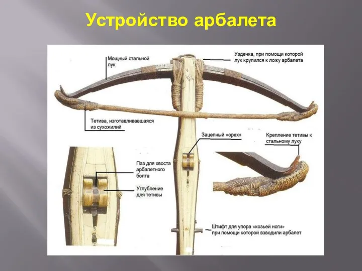 Устройство арбалета