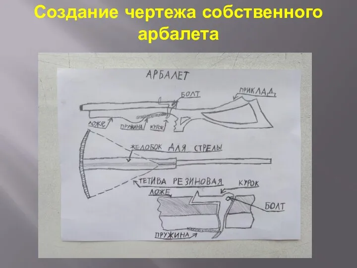 Создание чертежа собственного арбалета