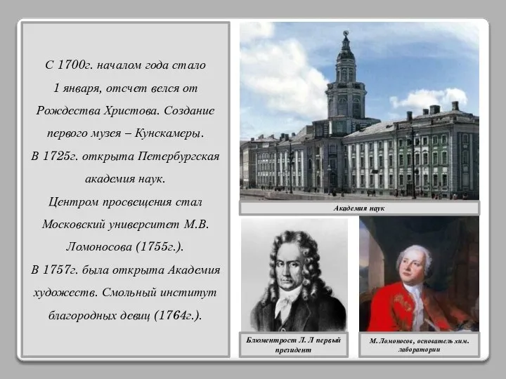 С 1700г. началом года стало 1 января, отсчет велся от Рождества