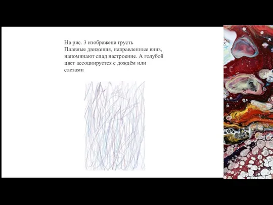 На рис. 3 изображена грусть Плавные движения, направленные вниз, напоминают спад