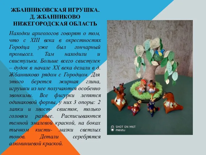 ЖБАННИКОВСКАЯ ИГРУШКА. Д. ЖБАННИКОВО НИЖЕГОРОДСКАЯ ОБЛАСТЬ Находки археологов говорят о том,