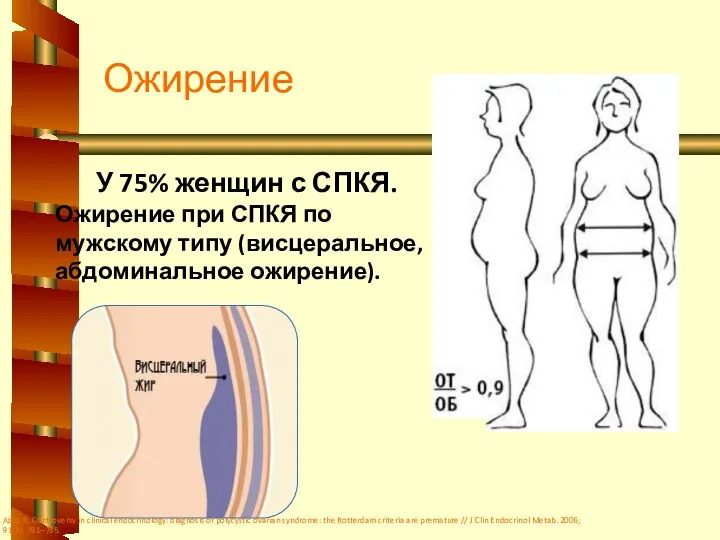 Ожирение У 75% женщин с СПКЯ. Ожирение при СПКЯ по мужскому