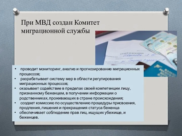 При МВД создан Комитет миграционной службы проводит мониторинг, анализ и прогнозирование