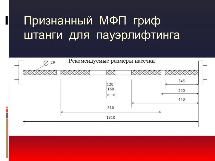 Признанный МФП гриф штанги для пауэрлифтинга