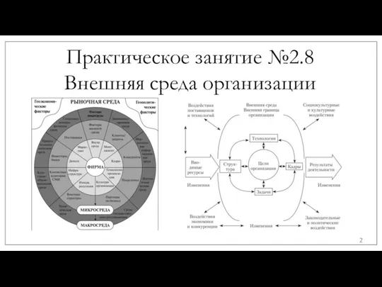 Практическое занятие №2.8 Внешняя среда организации