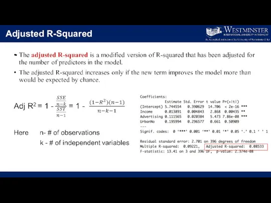 Adjusted R-Squared