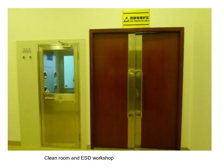 Clean room and ESD workshop Clean room and ESD workshop