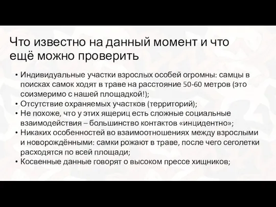 Что известно на данный момент и что ещё можно проверить Индивидуальные