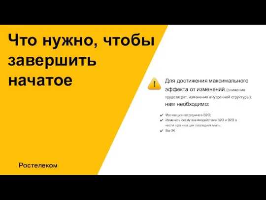 Что нужно, чтобы завершить начатое Для достижения максимального эффекта от изменений