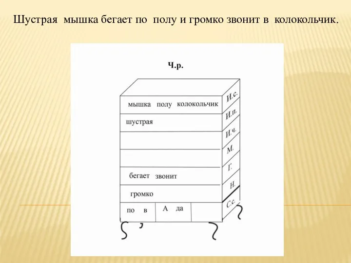 Шустрая мышка бегает по полу и громко звонит в колокольчик.