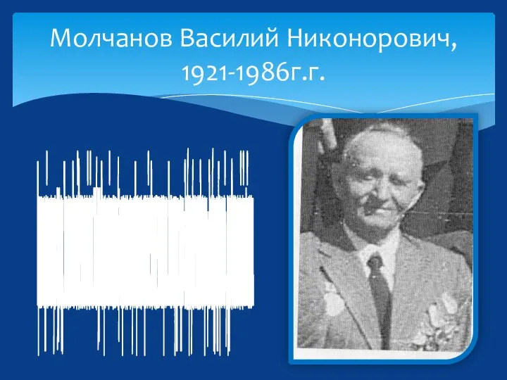 Молчанов Василий Никонорович, 1921-1986г.г. Призван на действительную в 1940 году. Участвовал