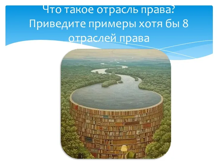 Что такое отрасль права? Приведите примеры хотя бы 8 отраслей права