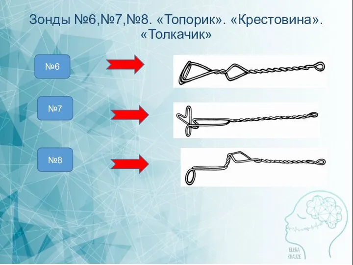 Зонды №6,№7,№8. «Топорик». «Крестовина». «Толкачик» №6 №7 №8