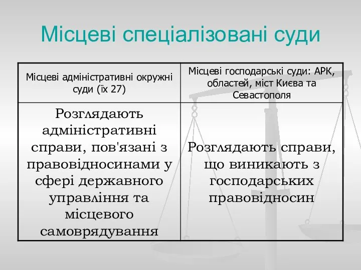 Місцеві спеціалізовані суди