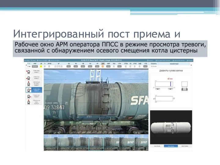 Интегрированный пост приема и диагностики подвижного состава