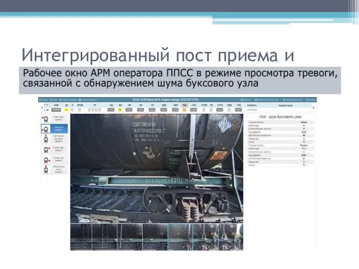 Интегрированный пост приема и диагностики подвижного состава