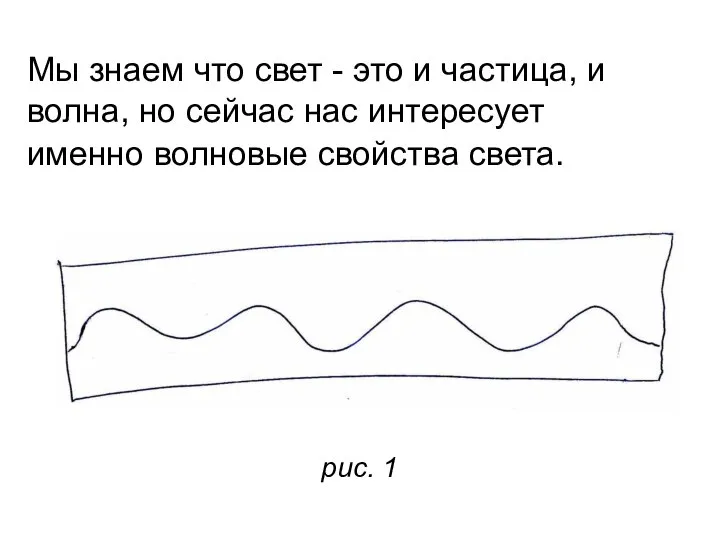 Мы знаем что свет - это и частица, и волна, но