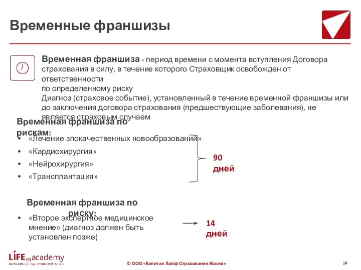 Временные франшизы «Лечение злокачественных новообразований» «Кардиохирургия» «Нейрохирургия» «Трансплантация» Временная франшиза -