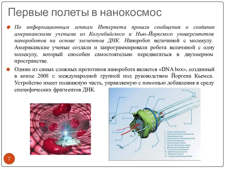 Первые полеты в нанокосмос По информационным лентам Интернета прошли сообщения о