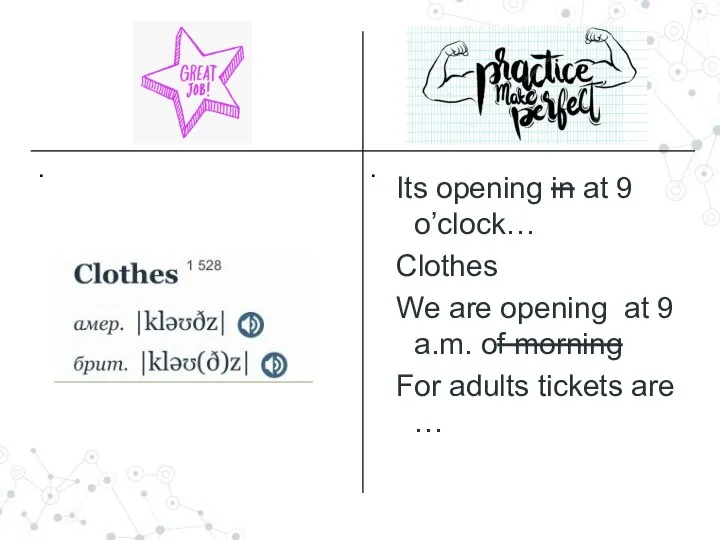 Its opening in at 9 o’clock… Clothes We are opening at