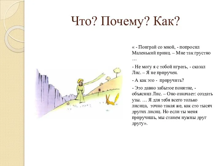 Что? Почему? Как? « - Поиграй со мной, - попросил Маленький