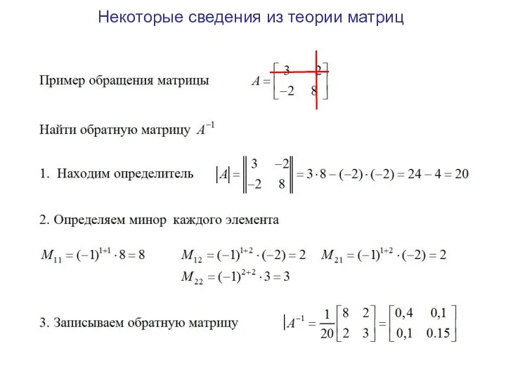 Некоторые сведения из теории матриц