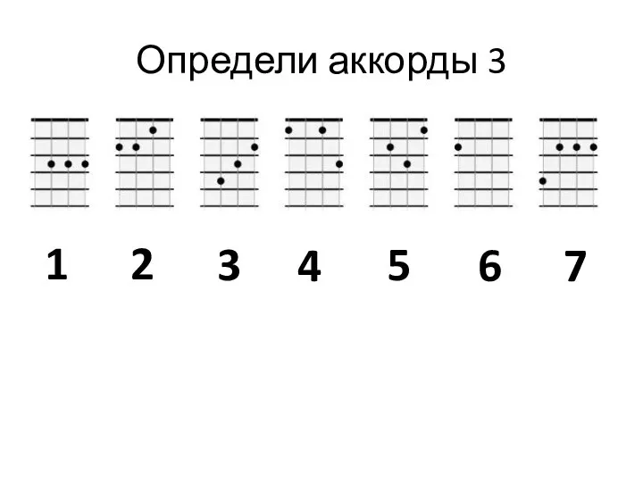 Определи аккорды 3 5 2 3 4 1 6 7