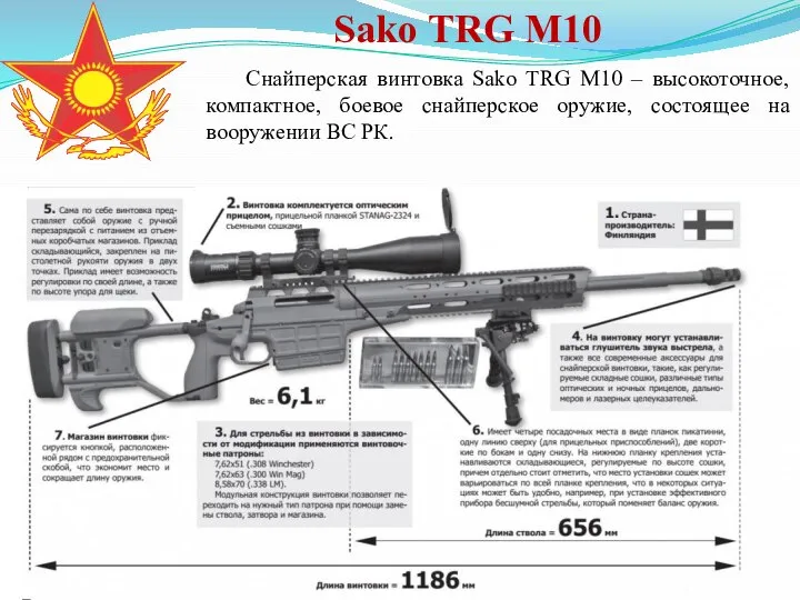 Sako TRG M10 Снайперская винтовка Sako TRG M10 – высокоточное, компактное,