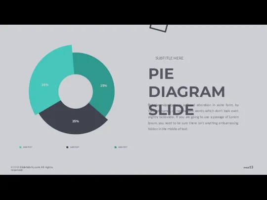 SUBTITLE HERE PIE DIAGRAM SLIDE But the majority have suffered alteration