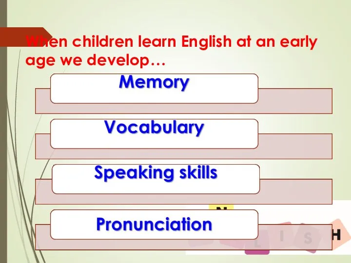 When children learn English at an early age we develop…