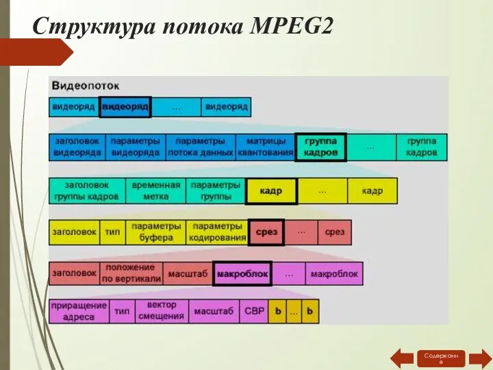 Структура потока MPEG2