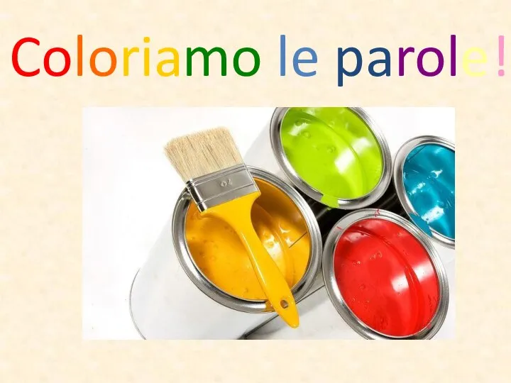 Coloriamo le parole!