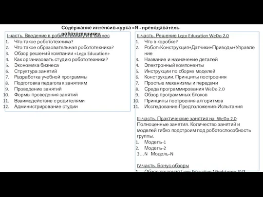 I-часть. Введение в робототехнику и в бизнес Что такое робототехника? Что