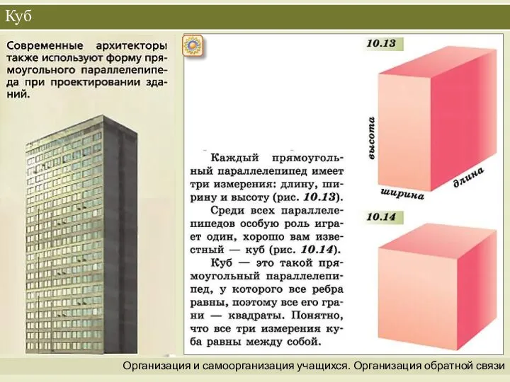 Организация и самоорганизация учащихся. Организация обратной связи Куб