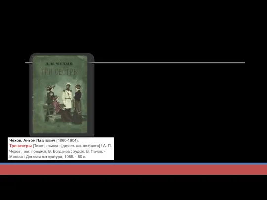 Художественная литература. Тема «семьи» в творчестве классиков. Чехов, Антон Павлович (1860-1904).