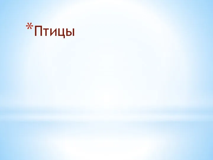 Птицы