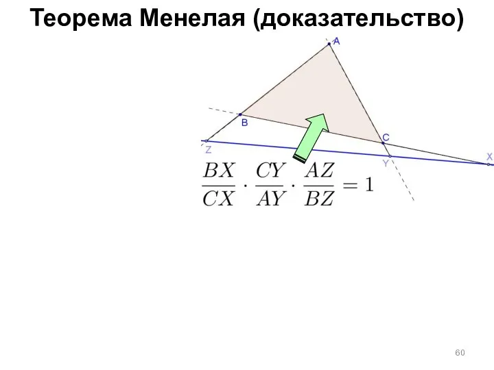 Теорема Менелая (доказательство)