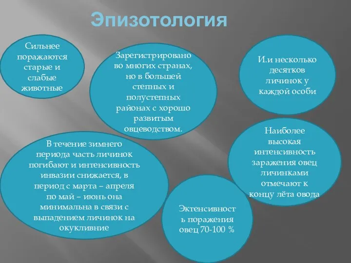 Эпизотология Зарегистрировано во многих странах, но в большей степных и полустепных