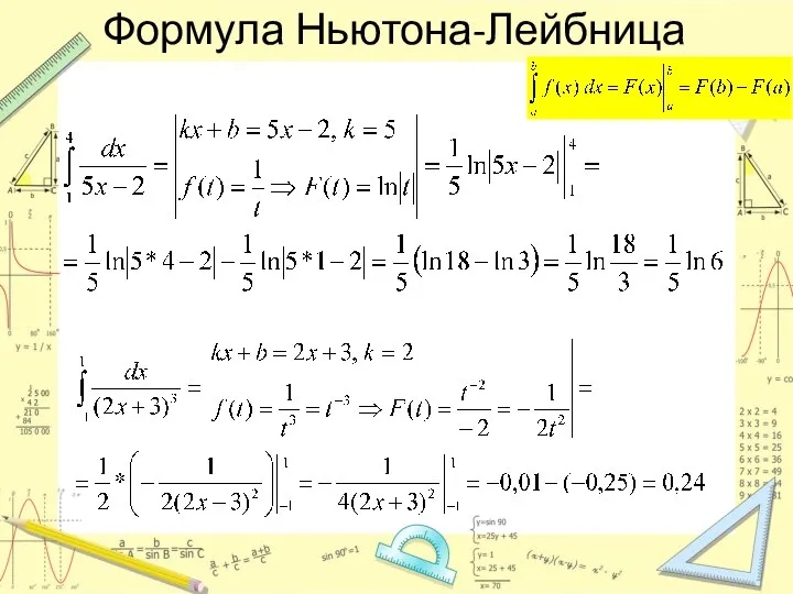 Формула Ньютона-Лейбница