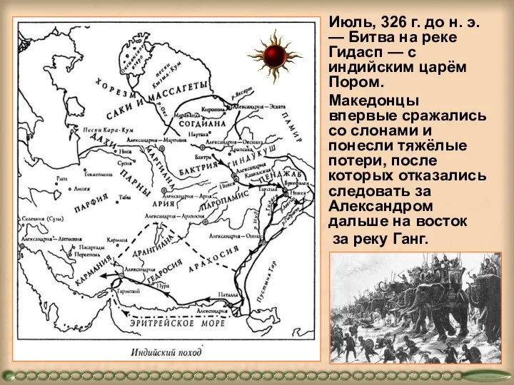 Июль, 326 г. до н. э. — Битва на реке Гидасп