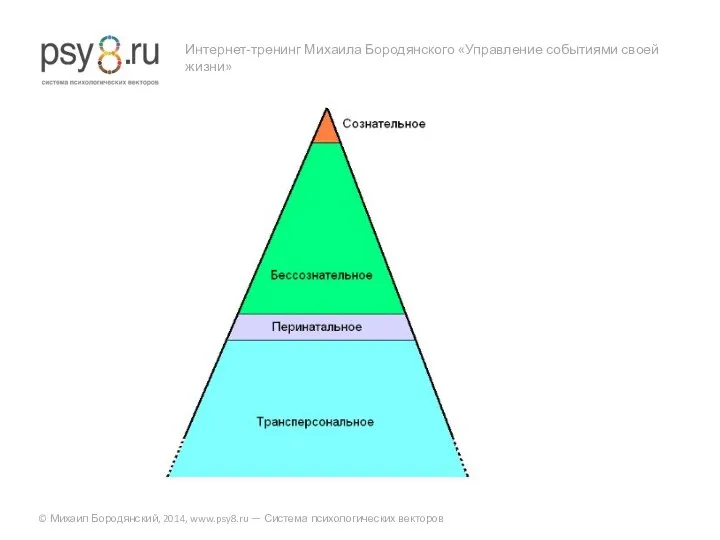 Интернет-тренинг Михаила Бородянского «Управление событиями своей жизни» © Михаил Бородянский, 2014, www.psy8.ru — Система психологических векторов