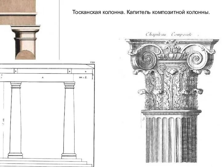 Тосканская колонна. Капитель композитной колонны.