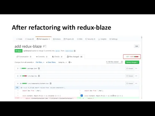 After refactoring with redux-blaze