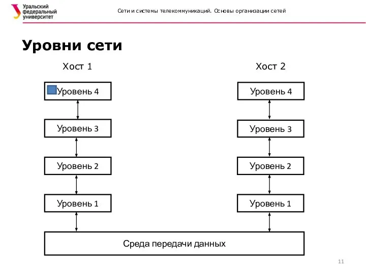 Сети и системы телекоммуникаций. Основы организации сетей Уровни сети 11 Уровень