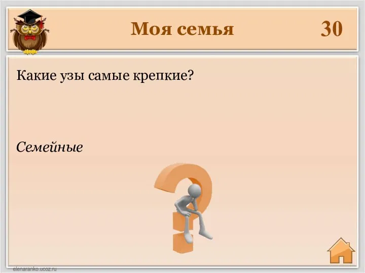 Моя семья 30 Семейные Какие узы самые крепкие?