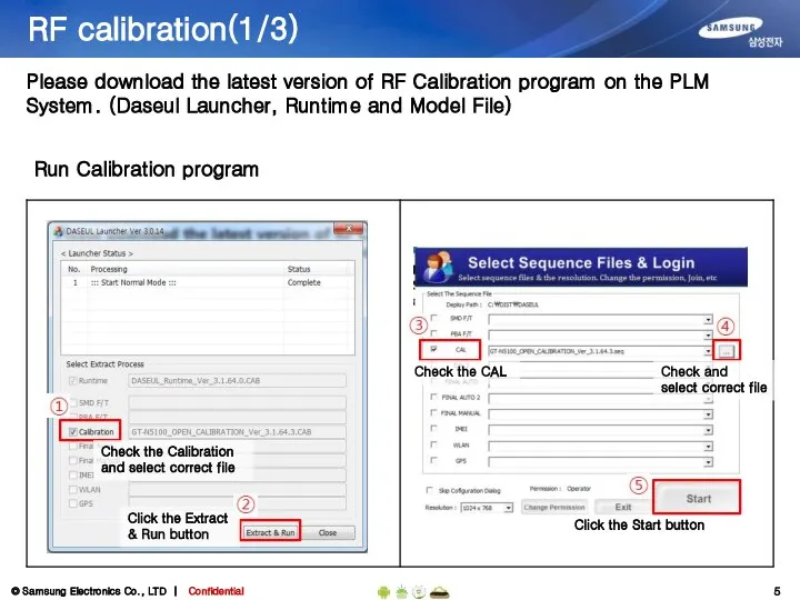 RF calibration(1/3) Please download the latest version of RF Calibration program
