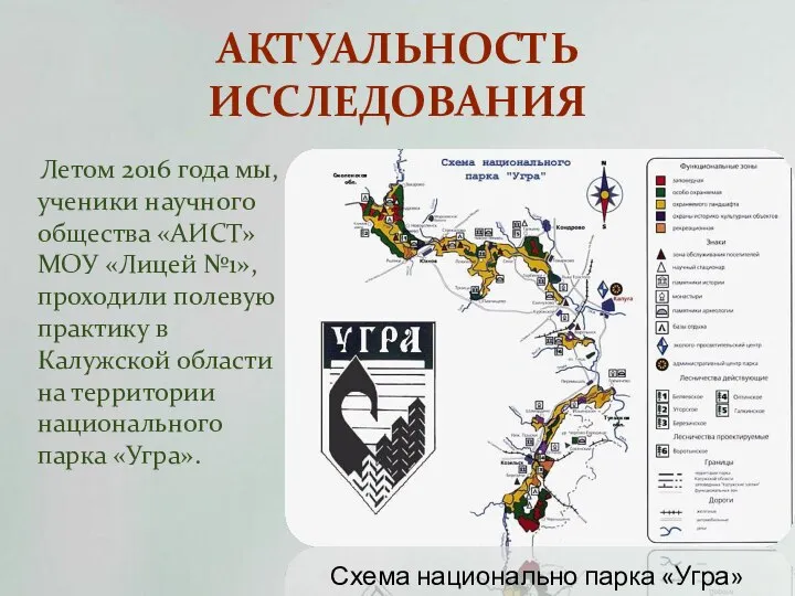 АКТУАЛЬНОСТЬ ИССЛЕДОВАНИЯ Летом 2016 года мы, ученики научного общества «АИСТ» МОУ