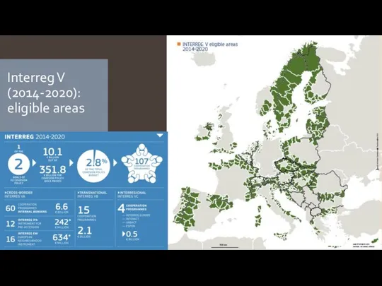 Interreg V (2014-2020): eligible areas