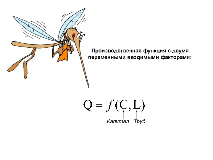 Производственная функция с двумя переменными вводимыми факторами: Капитал Труд