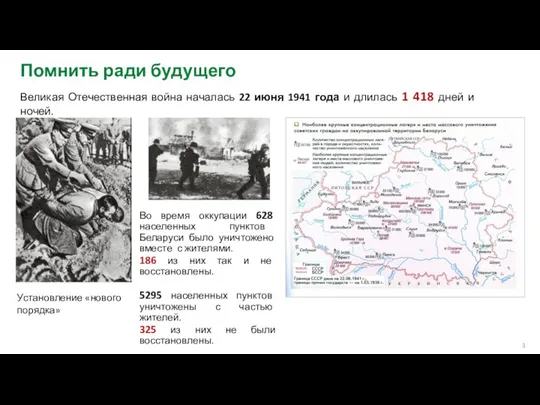 Помнить ради будущего Великая Отечественная война началась 22 июня 1941 года